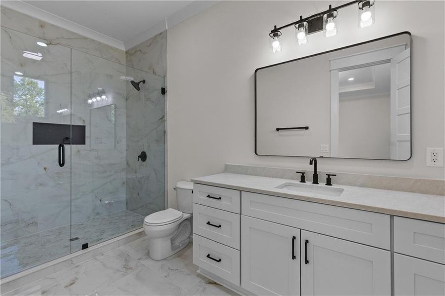 Furnished interior view inside a new home in , Monroe (Image 11).