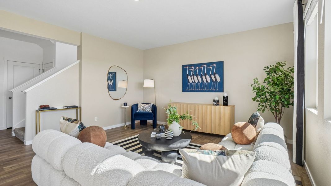 Representative furnished interior of a home built from the Hennessy by D.R. Horton in Fossil Creek Ranch, Windsor (Image 8).