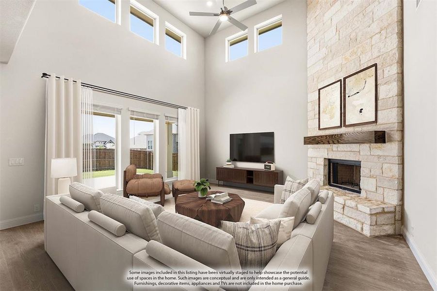 Furnished interior view inside a new home in Hayes Crossing, Midlothian (Image 6).