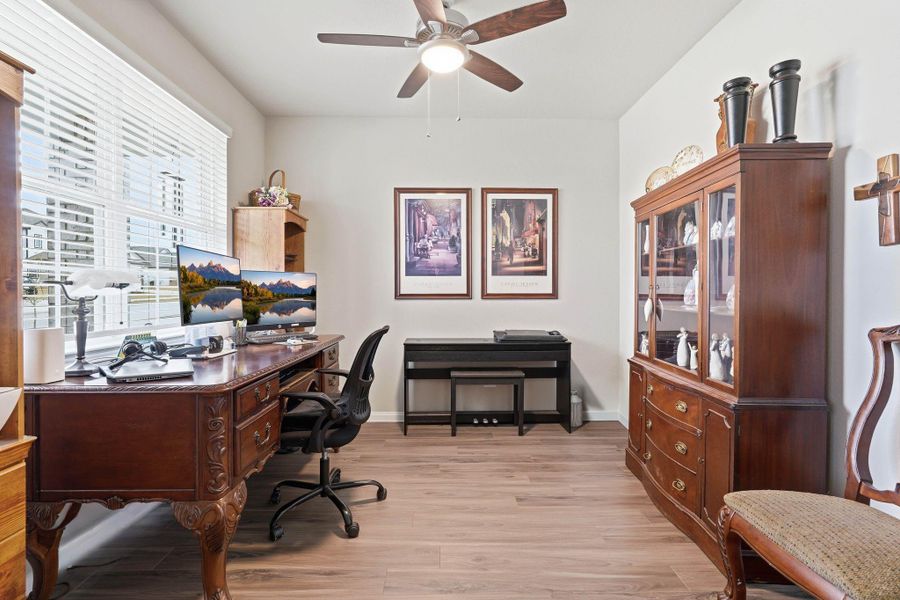 Dining room currently used as a study