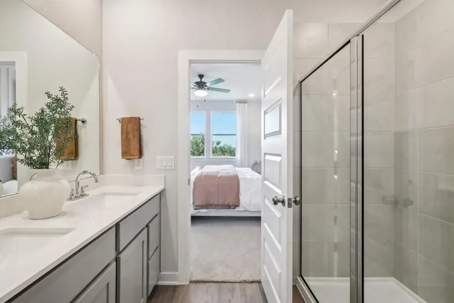 Furnished interior view inside a new home in The Glen at Stallion Run, Buda (Image 19). Furnished interior view inside a new home in The Glen at Stallion Run, Buda (Image 19).