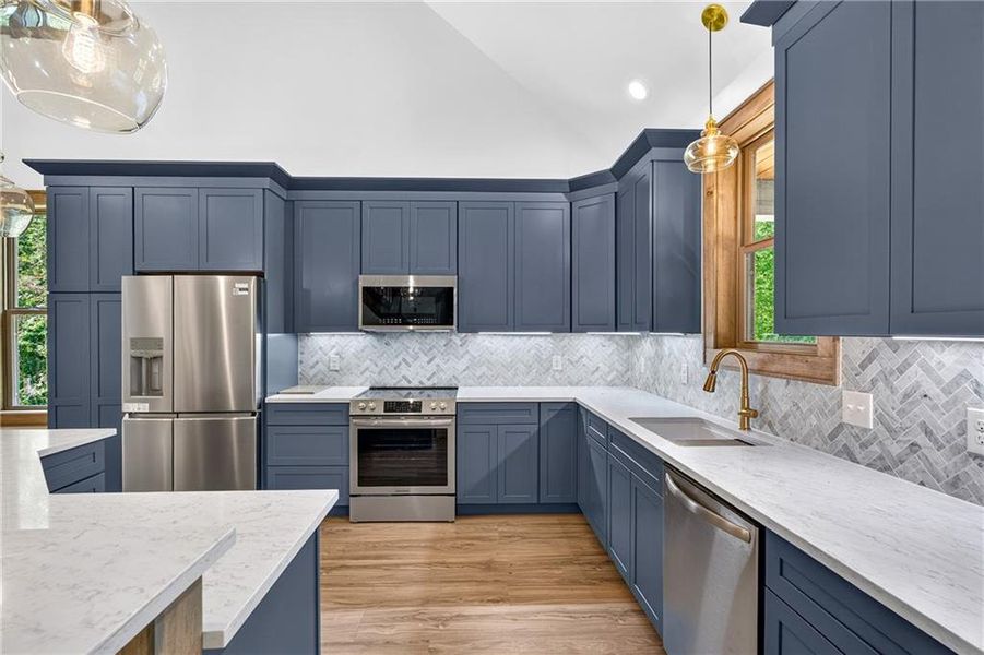Furnished interior view inside a new home in , Ellijay (Image 18).