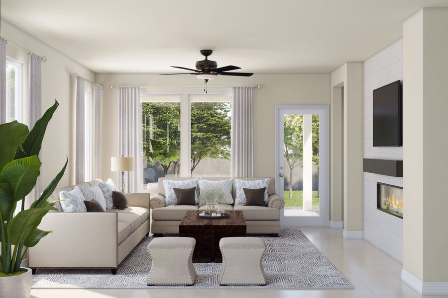 Furnished interior view inside a new home in Mason Woods, Cypress (Image 12).