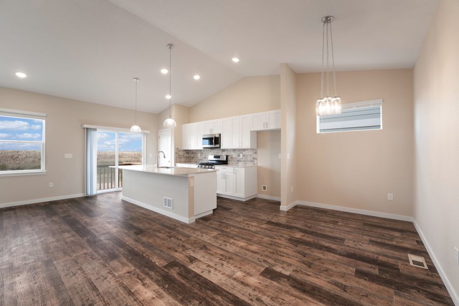 Representative furnished interior of a home built from the Stratton by Baessler Homes in Hudson Hills, Hudson (Image 7).