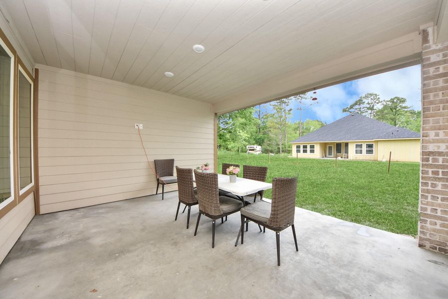 Exterior details and patio area of a home in , Crosby (Image 3). Exterior details and patio area of a home in , Crosby (Image 3).
