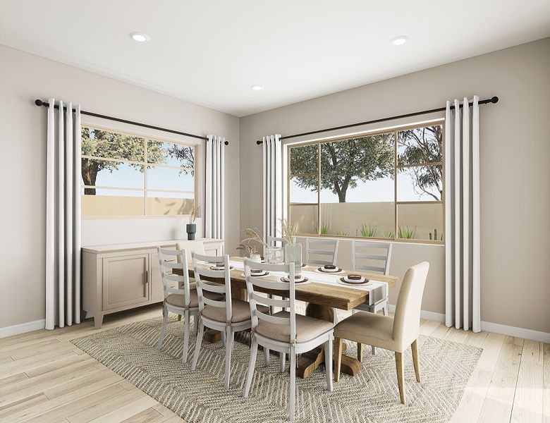 Representative furnished interior of a home built from the Grove Plan 50-3 by Tri Pointe Homes in Waterston Central, Gilbert (Image 15).