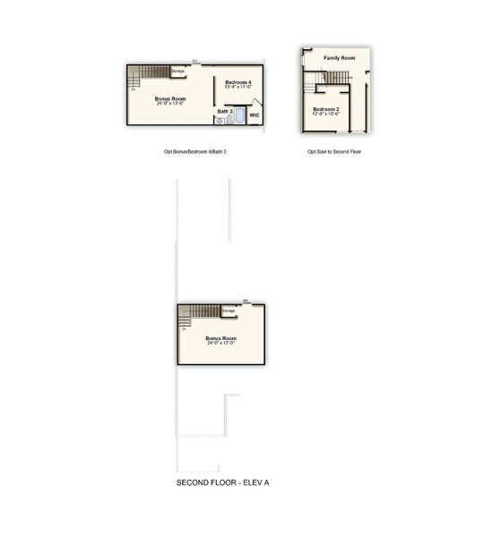 2D floor plan layout for the Emerson 55+ by Grant & Co in White Oak, Arlington, TN (Image 4).