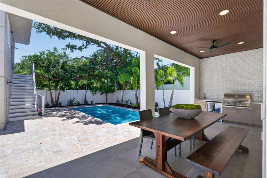 Exterior details and patio area of a home in , Sarasota (Image 32).