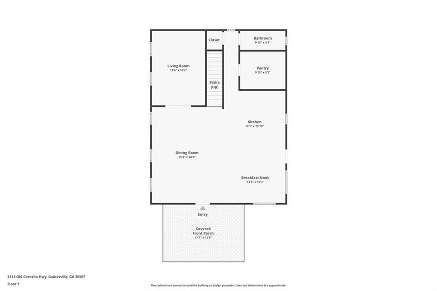 2D floor plan layout of this home in , Gainesville, GA (Image 6).