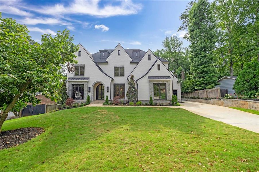 Front exterior of a new home in , Alpharetta, GA, highlighting curb appeal (Image 23). Front exterior of a new home in , Alpharetta, GA, highlighting curb appeal (Image 23).