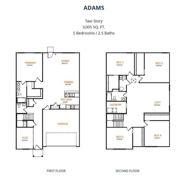 2D floor plan layout of this home in Still Water Lake, Godley, TX (Image 4).