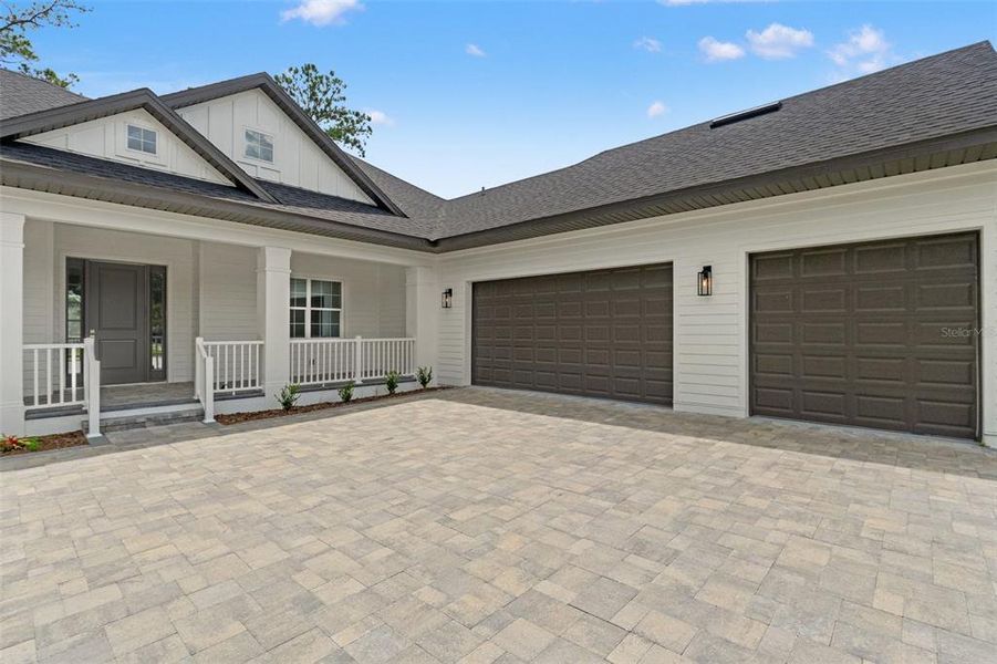 Front exterior of a new home in Southern Hills Plantation, Brooksville, FL, highlighting curb appeal (Image 28).