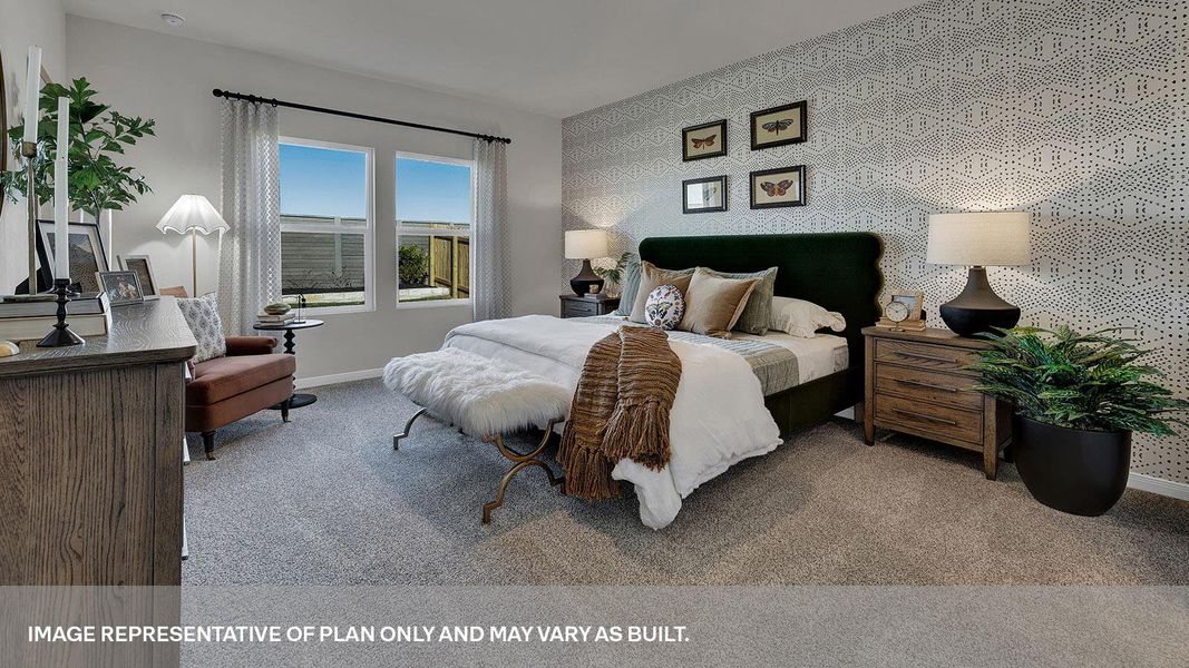 Furnished interior view inside a new home in Whisper South, San Marcos (Image 14).