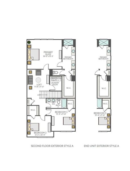 2D floor plan layout for the Felix by Tri Pointe Homes in Summit At Homestead, Chapel Hill, NC (Image 4).