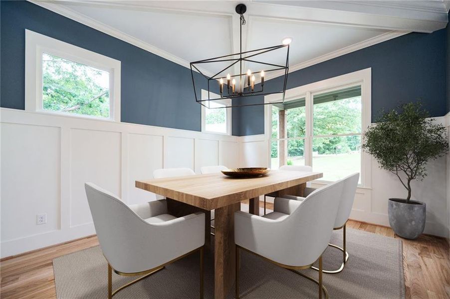 Furnished interior view inside a new home in , Monroe (Image 21).