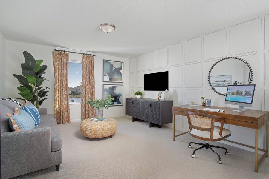 Representative furnished interior of a home built from the 2385 Modeled by KB Home in Gardens at Waterstone I, Palm Bay (Image 7).