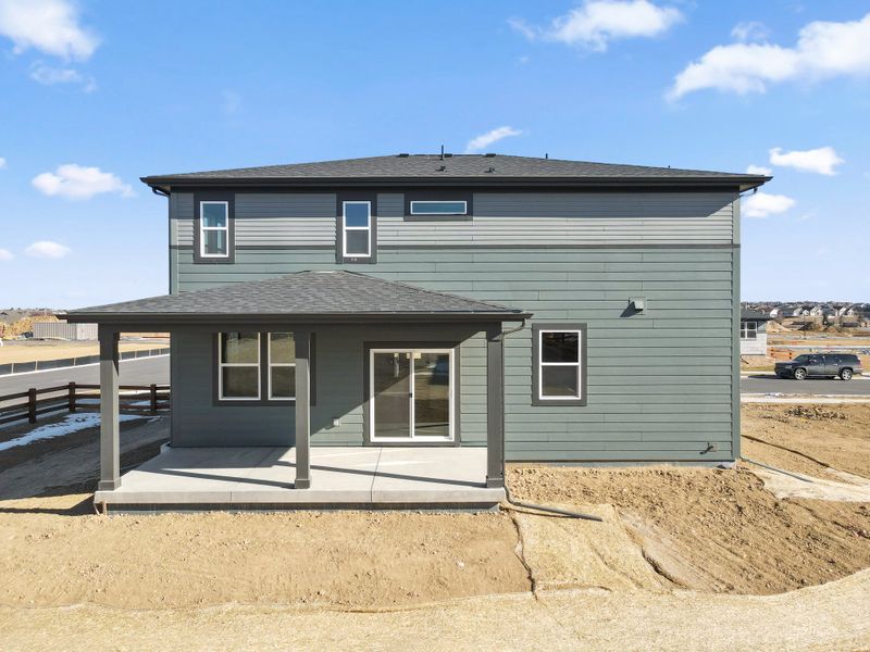 Exterior details and patio area of a home in Talon Pointe, Thornton (Image 3).