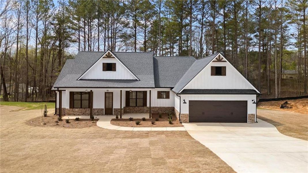 Front exterior of a new home in , Rockmart, GA, highlighting curb appeal (Image 21).