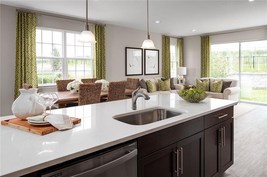 Furnished interior view inside a new home in Cedar Landings Townhomes, Leesburg (Image 3).