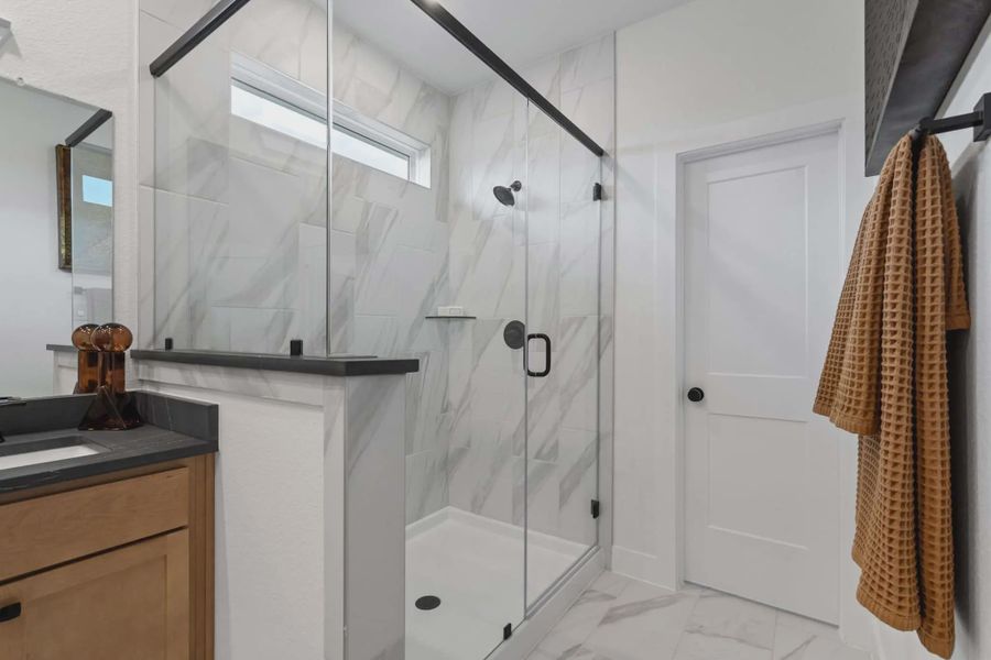 Representative furnished interior of a home built from the Springfield by Chesmar Homes in Bridgeland, Elgin (Image 14).