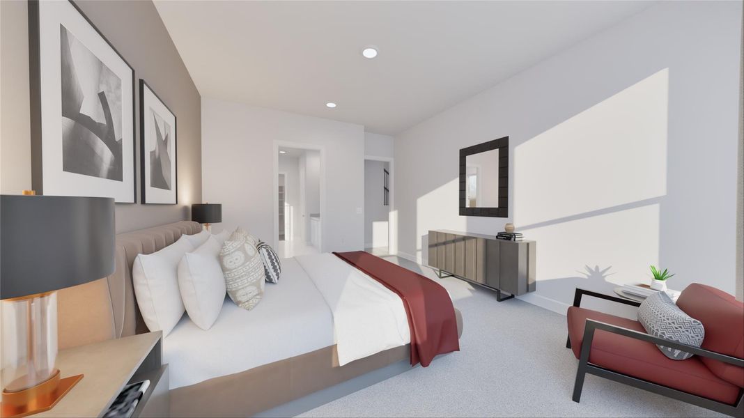 Furnished interior view inside a new home in The Highlands, Porter (Image 3).