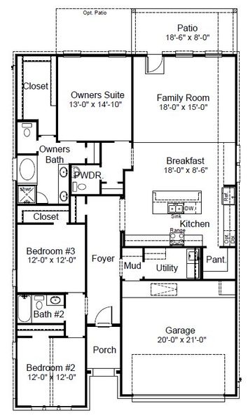 2D floor plan layout of this home in Cordova Crossing, Seguin, TX (Image 2). 2D floor plan layout of this home in Cordova Crossing, Seguin, TX (Image 2).
