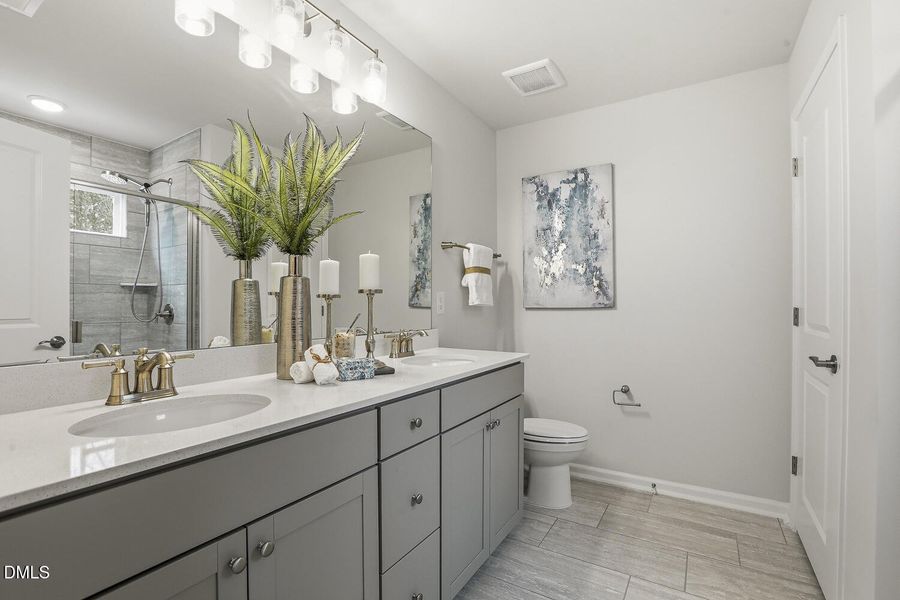 Primary bath with Double Vanity