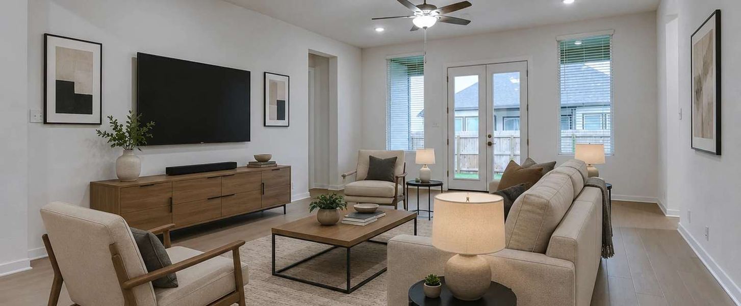 Representative furnished interior of a home built from the Blanco by Ashton Woods in Saddlebrook Ranch, Schertz (Image 6).