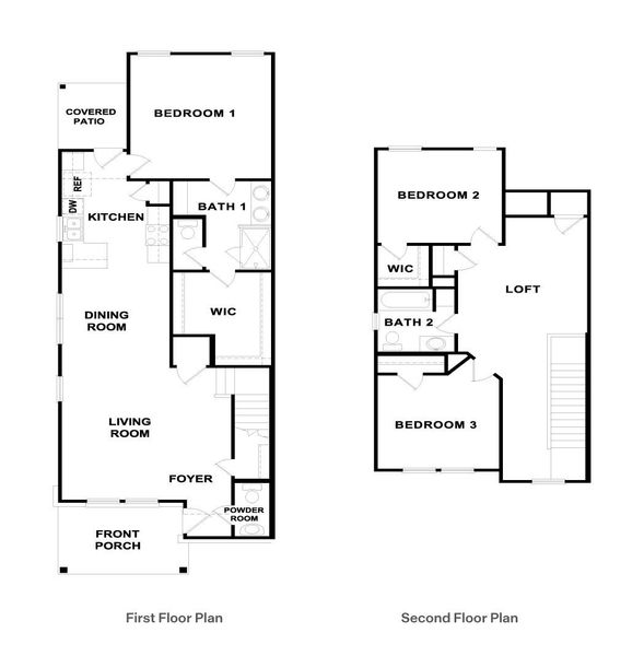 2D floor plan layout of this home in Avery Centre, Round Rock, TX (Image 5).