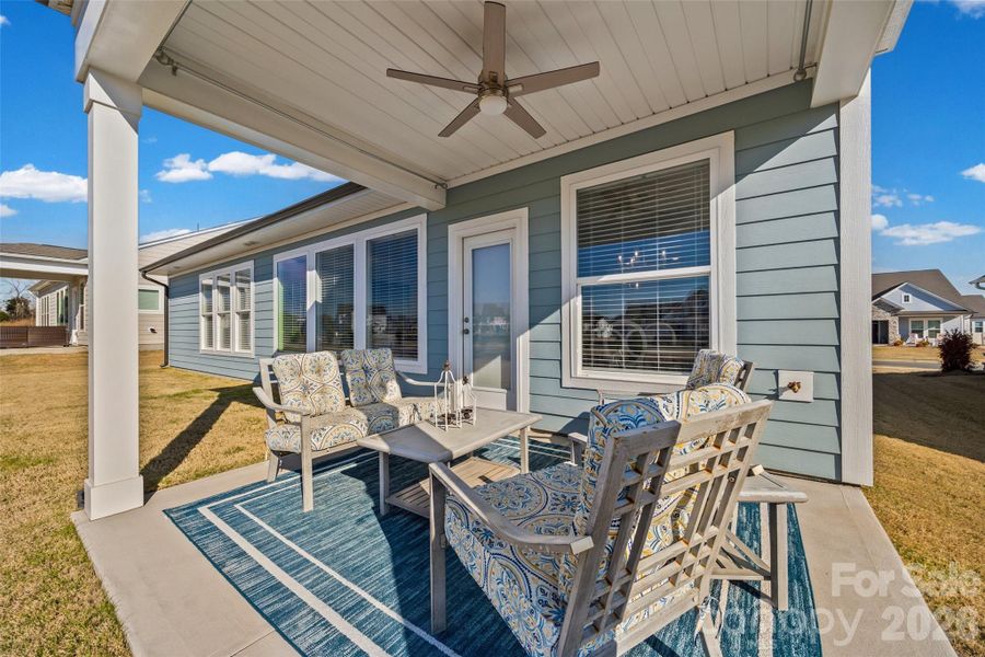 Exterior details and patio area of a home in Encore at Harmony, Harrisburg (Image 25). Exterior details and patio area of a home in Encore at Harmony, Harrisburg (Image 25).