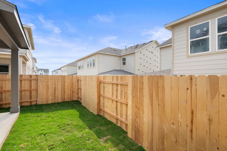 Exterior details and patio area of a home in Park Central, Georgetown (Image 30).