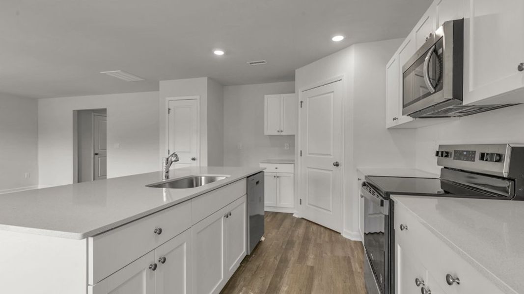 Furnished interior view inside a new home in Fishel Village, Winston-Salem (Image 5). Furnished interior view inside a new home in Fishel Village, Winston-Salem (Image 5).