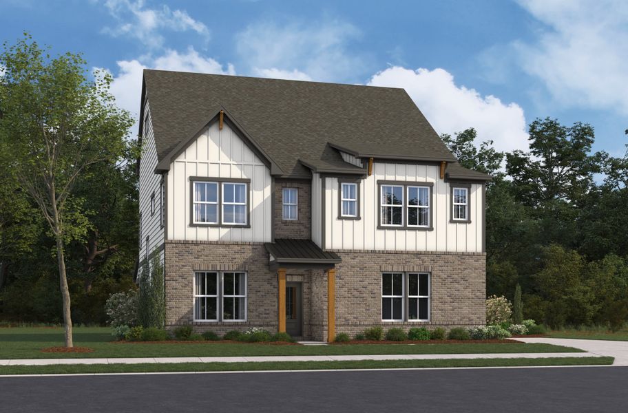 Representative exterior photo of a completed home built from the Riverside by Beazer Homes in Acacia, Cumming, GA (Image 2).
