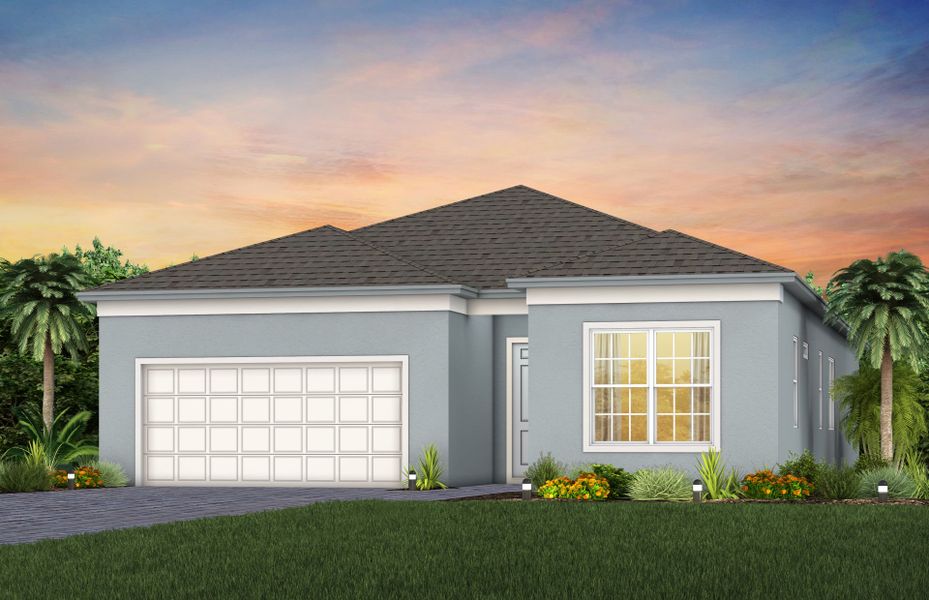 Representative exterior photo of a completed home built from the Concord by Del Webb in Del Webb Tradition, Port St. Lucie, FL (Image 23).