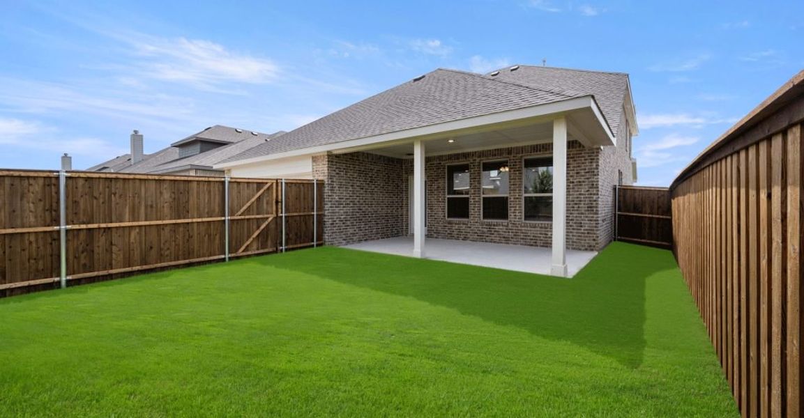 Representative exterior photo of a completed home built from the Oliver by Impression Homes in Redden Farms, Midlothian, TX (Image 28). Representative exterior photo of a completed home built from the Oliver by Impression Homes in Redden Farms, Midlothian, TX (Image 28).