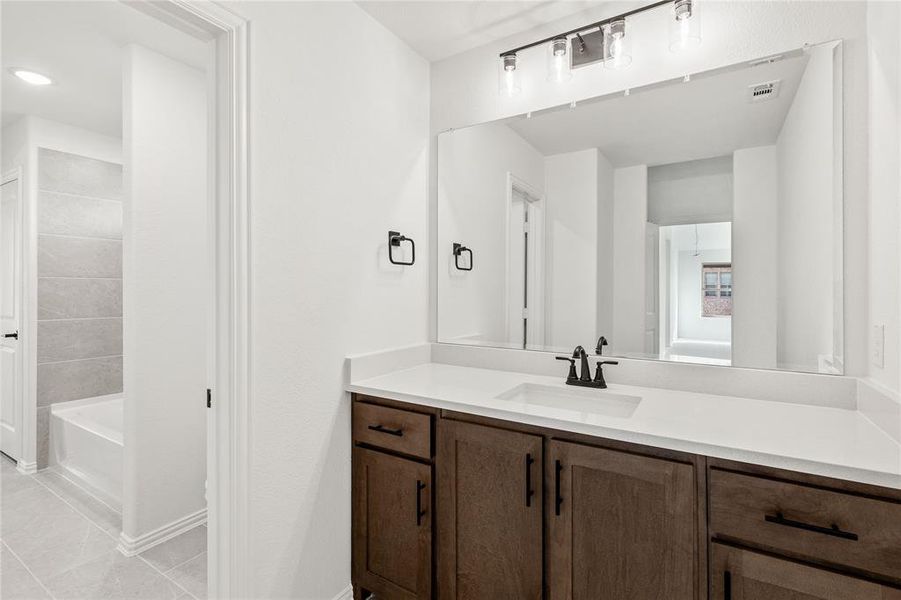 Furnished interior view inside a new home in Creekview Meadows, Pilot Point (Image 27).