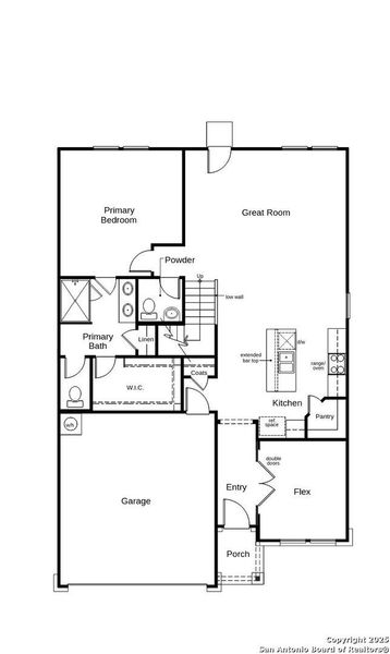2D floor plan layout of this home in Knox Ridge, Converse, TX (Image 3).