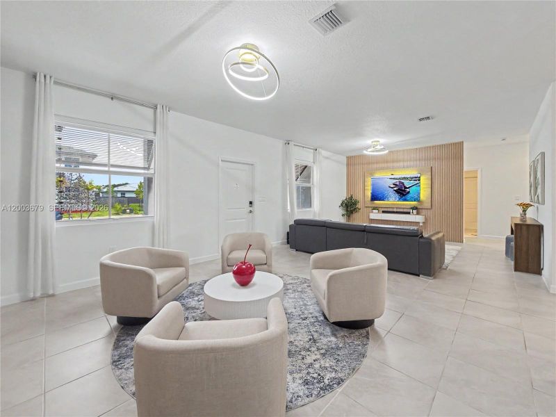 Furnished interior view inside a new home in , Miami (Image 30).