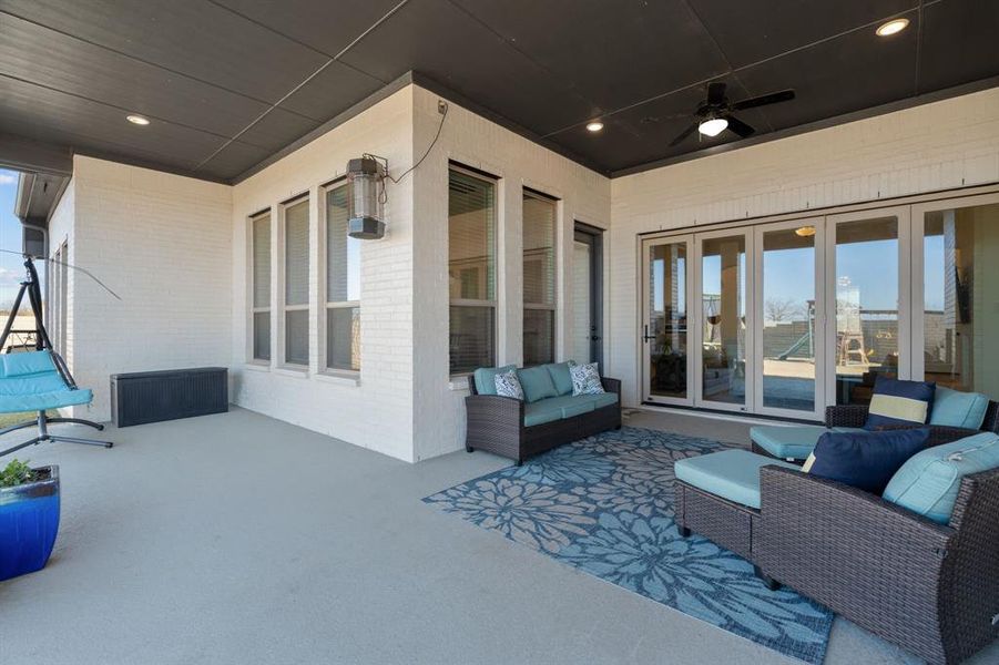 Exterior details and patio area of a home in , Argyle (Image 23).