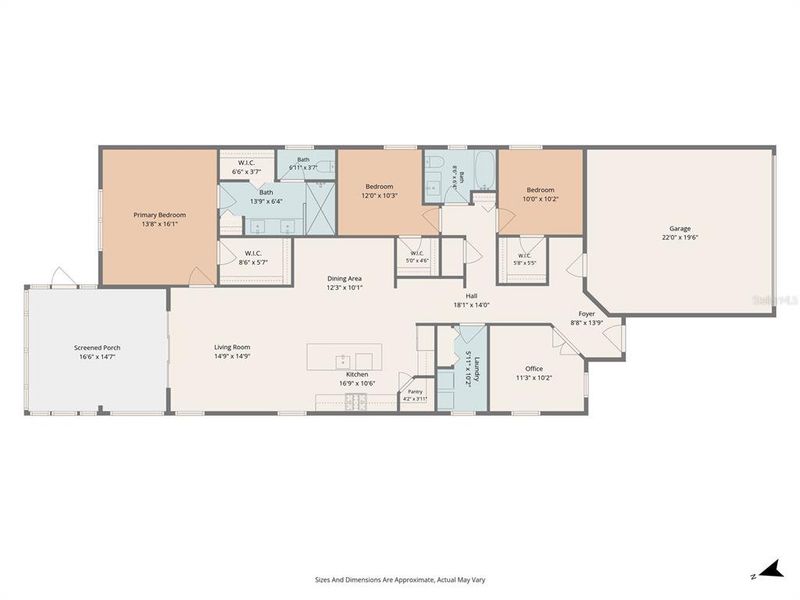 2D floor plan layout of this home in Wildleaf at North River Ranch, Parrish, FL (Image 5). 2D floor plan layout of this home in Wildleaf at North River Ranch, Parrish, FL (Image 5).
