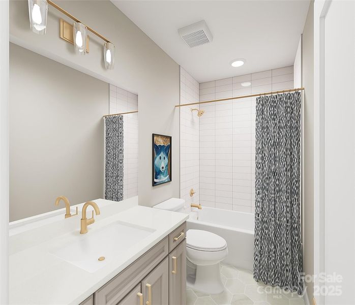 Secondary Bathroom. *Virtual Rendering | Actual Finishes, Structural Selections, and Orientation May Vary.