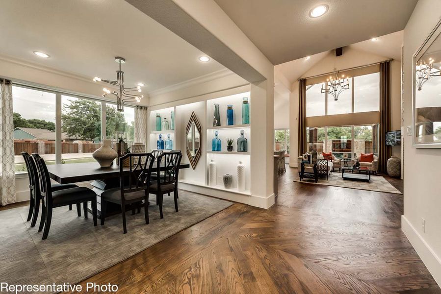 Representative furnished interior of a home built from the Rivercrest by Grand Homes in Grand Oaks, Celina (Image 6).