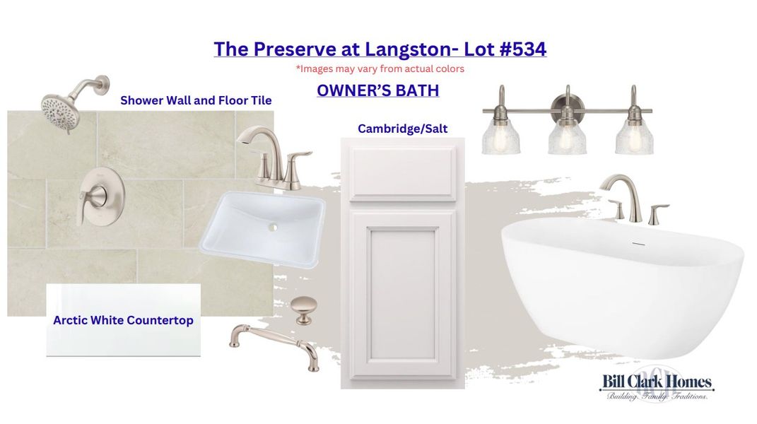 Sample of building materials used in homes in The Preserve at Langston, Winterville (Image 4).