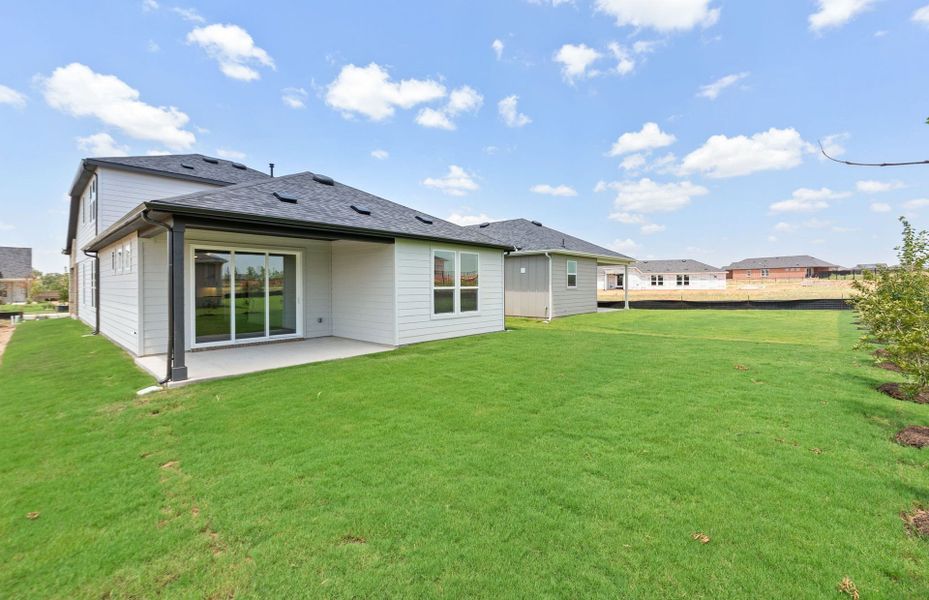 Exterior details and patio area of a home in Del Webb Austin at Lost Pines, Bastrop (Image 30).