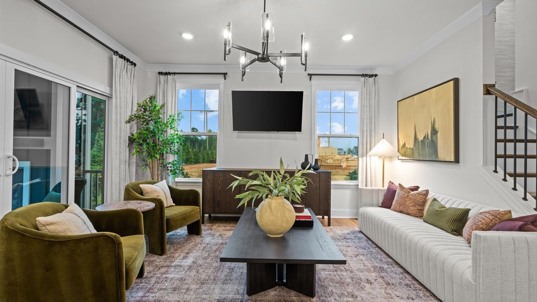 Representative furnished interior of a home built from the Pelham by DRB Homes in Whispering Pines, Franklinton (Image 8).