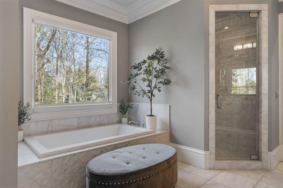 Furnished interior view inside a new home in , Johns Creek (Image 40).