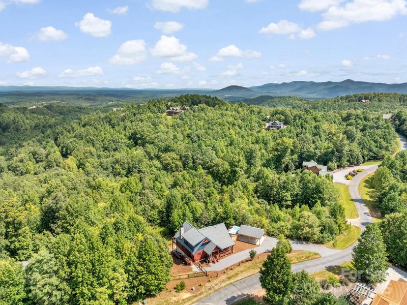 Aerial View from Side of Home