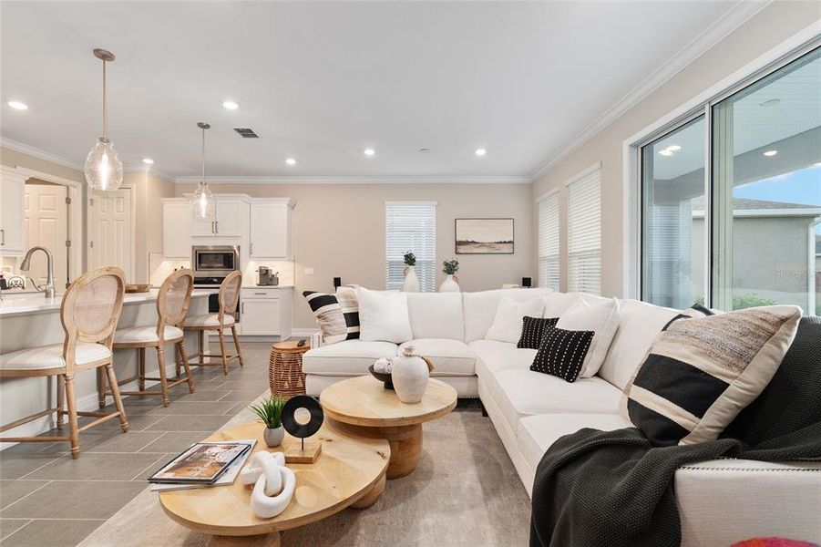 Furnished interior view inside a new home in , Ocala (Image 4). Furnished interior view inside a new home in , Ocala (Image 4).