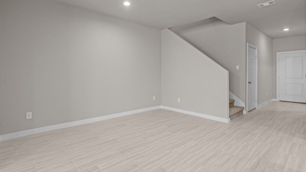Representative unfurnished interior of a home built from the Southhaven by D.R. Horton in Legacy South, Midland (Image 9).