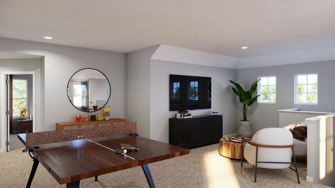 Representative furnished interior of a home built from the The Andria by Legend Homes in Cinco Lakes, San Antonio (Image 16).